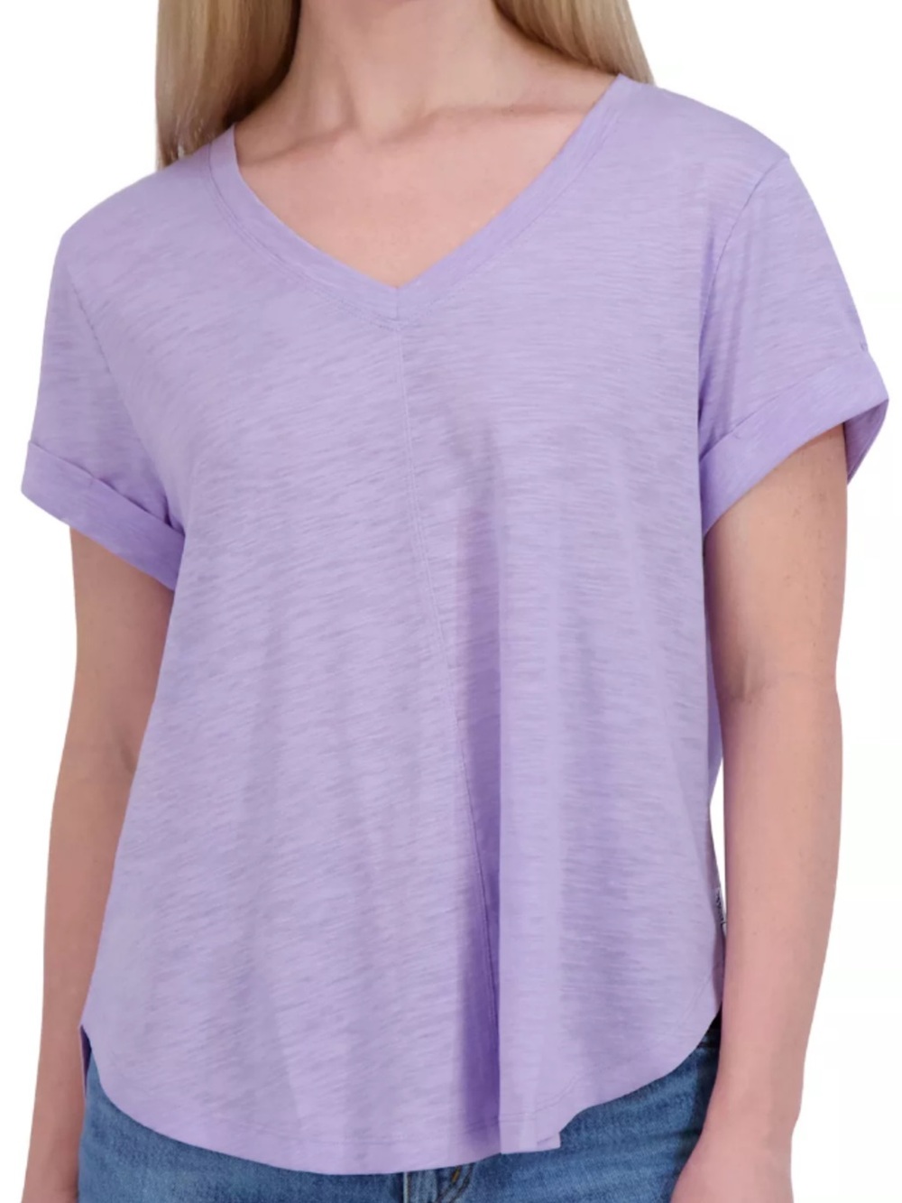 Women's V-Neck Short Sleeve Tee - Iris